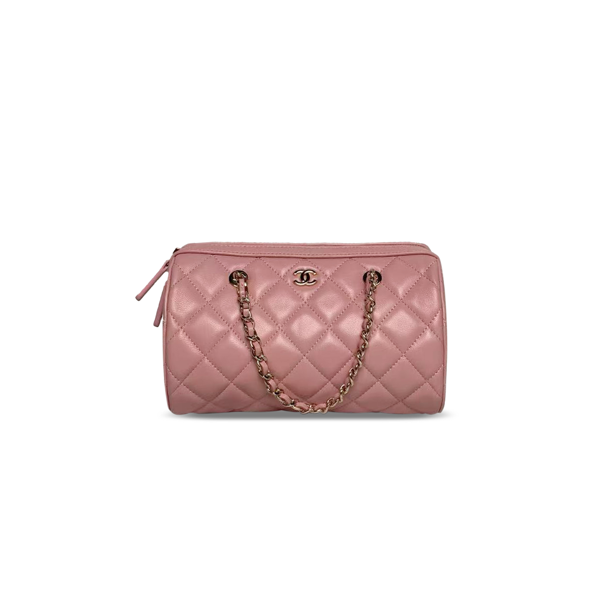 CHANEL MINI BOSTON BAG SOFT PINK AP4474 (18*11*11cm)